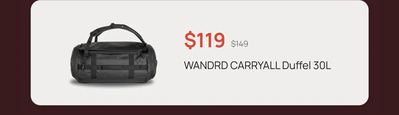 WANDRD Carryall Duffel 30L