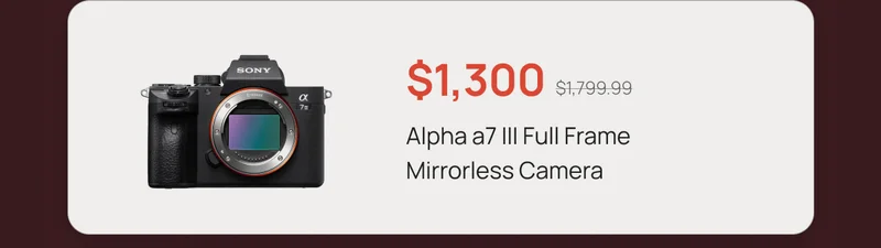 Sony Alpha a7 III Full Frame Mirrorless Camera