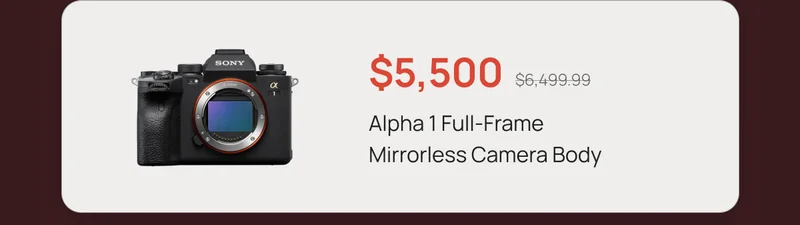 Sony Alpha 1 Mirrorless Camera Body