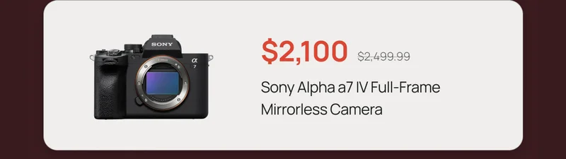 Sony Alpha a7 IV Full Frame Mirrorless Camera