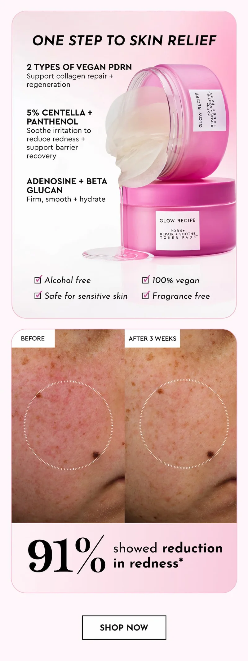 PDRN+ Repair + Soothe Toner Pads