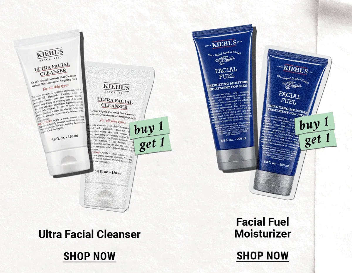 Ultra Facial Cleanser and Facial Fuel Moisturizer