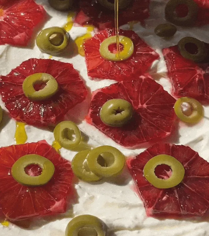 Ricotta and Blood Orange Salad GIF