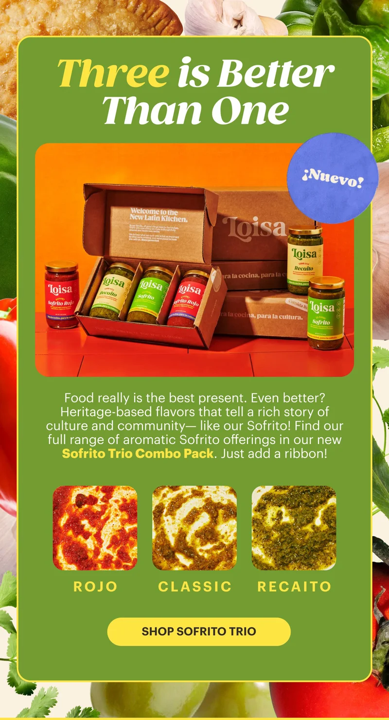 Three is Better Than One SHOP SOFRITO TRIO