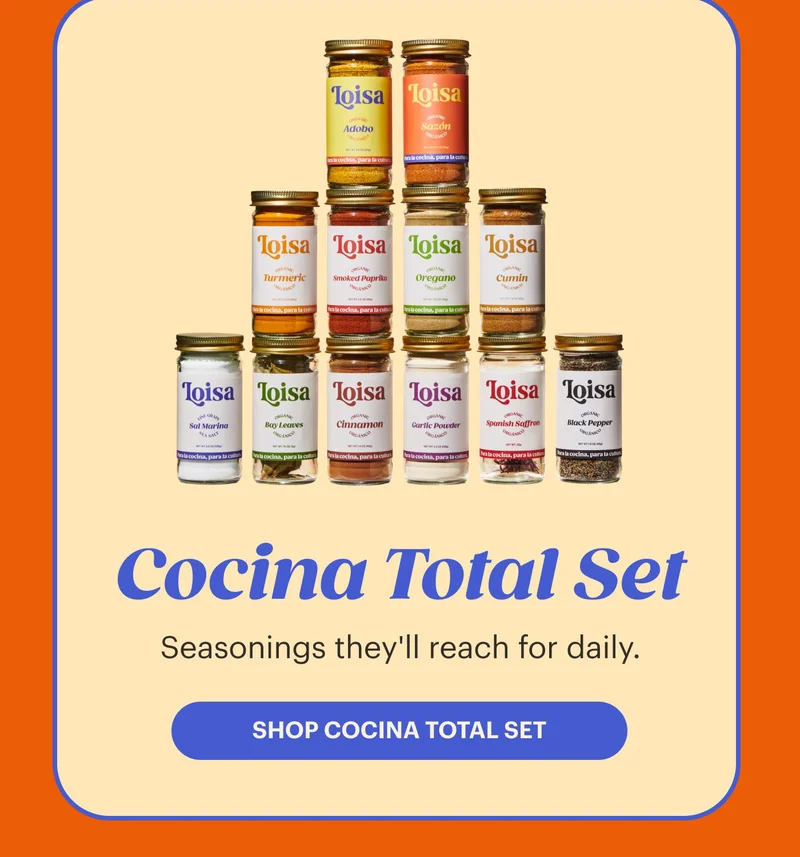 Cocina Total Set Seasonings they'll reach for daily. SHOP COCINA TOTAL SET