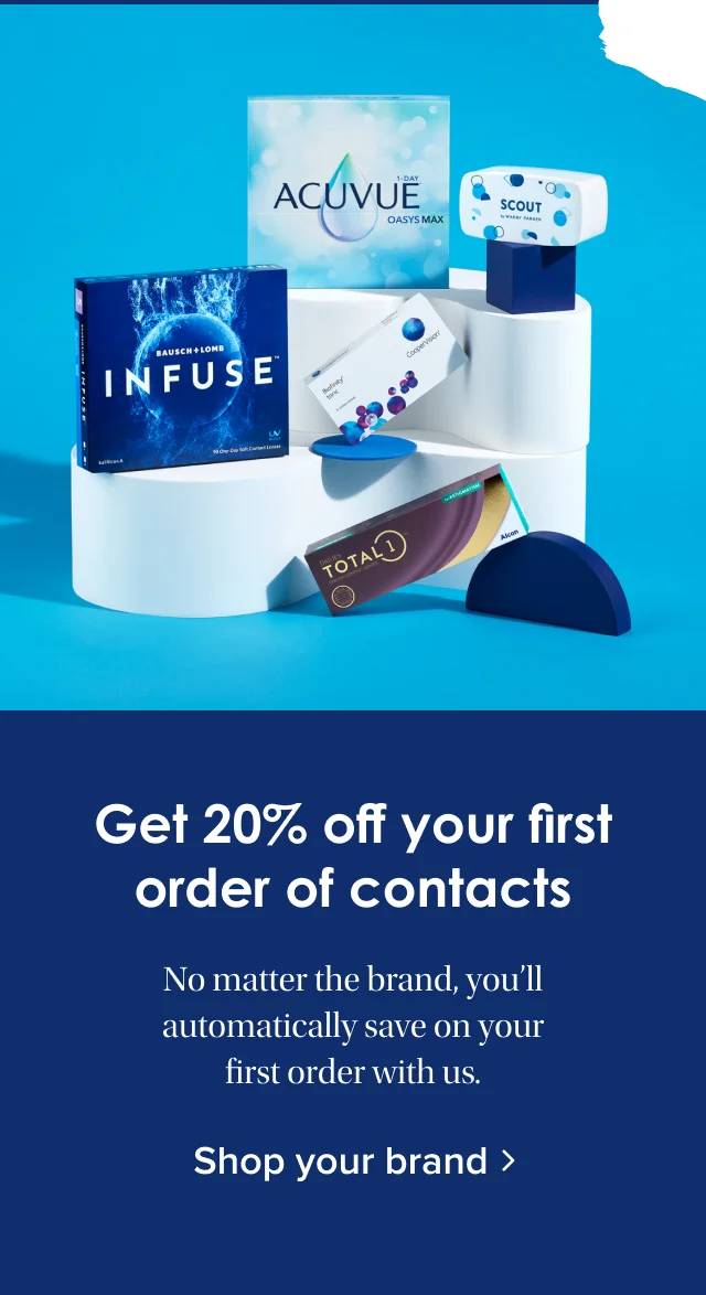 Get 20% off your first contacts order