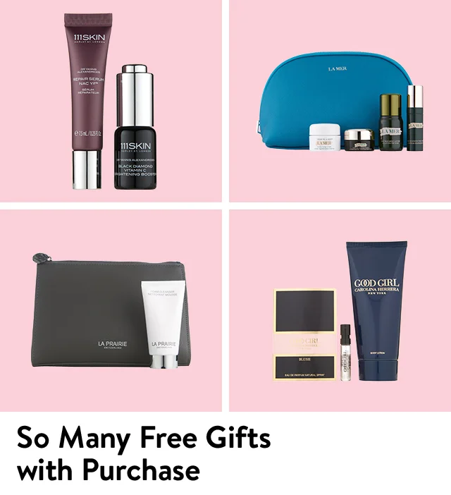 So many free gifts with purchase.