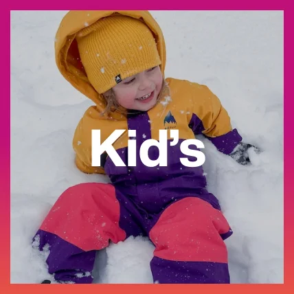Toddlers' Burton 2L One Piece Snowsuit in yellow, purple and coral on a model with the headline: Kid's
