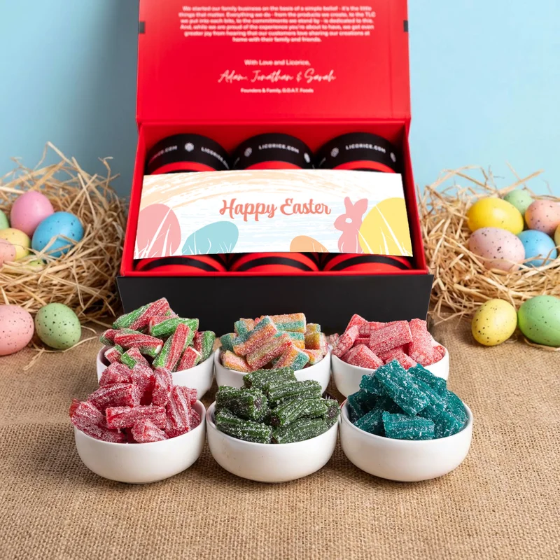 Image of Easter Sour Licorice Sampler 6 Gift Box