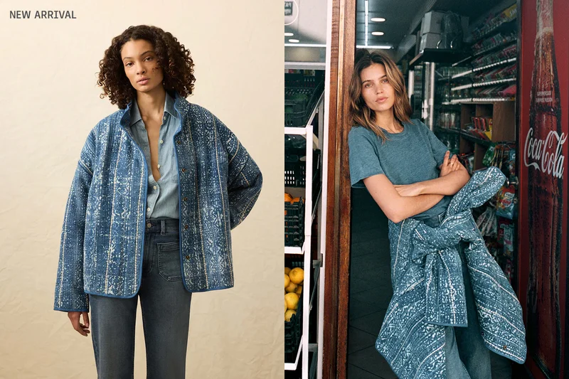 Indigo Quilted Patchwork Jacket