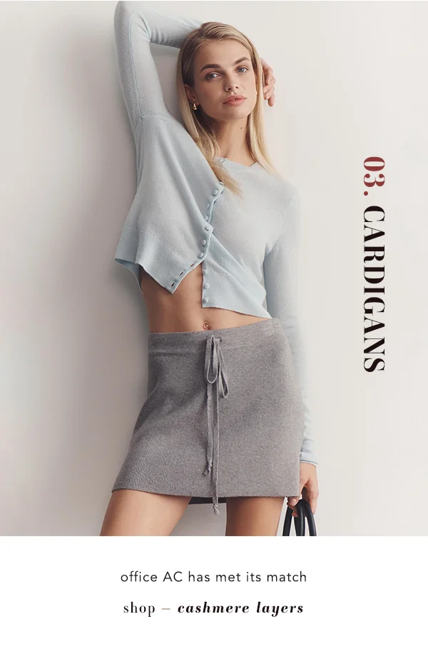 03. cardigans, office AC has met its match, shop cashmere layers