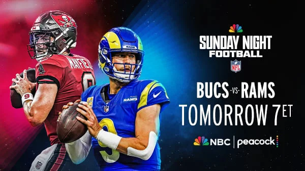 Bucs vs. Rams Tomorrow at 7PM ET on NBC & Peacock