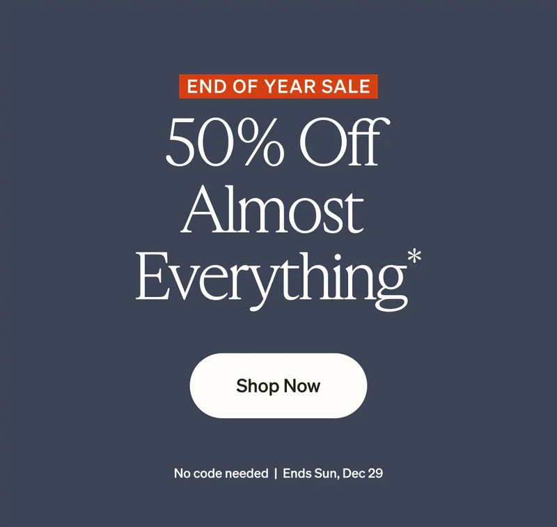 50% Off Almost Everything, End-of-Year Steals, Free Shipping on Cards