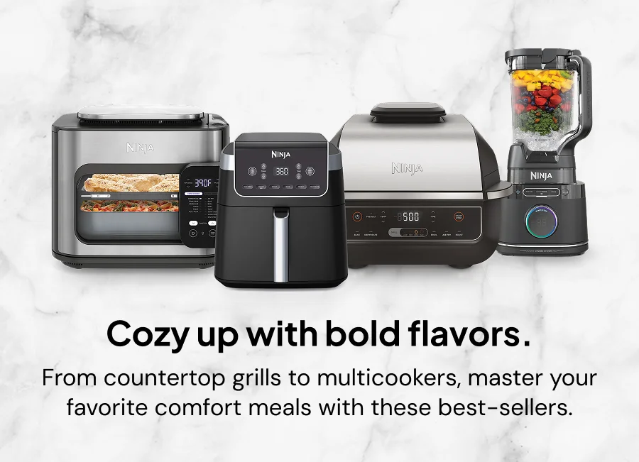 Cozy up with bold flavors. From countertops grills to multicookers, master your favorite comfort meals with these best-sellers.