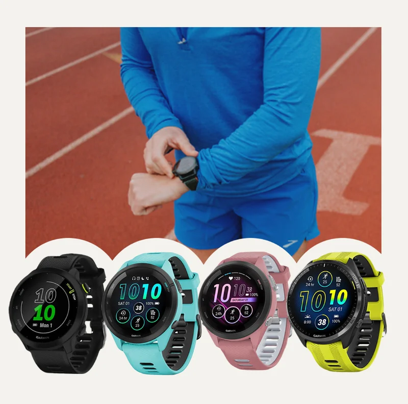 Woman wearing a Garmin watch