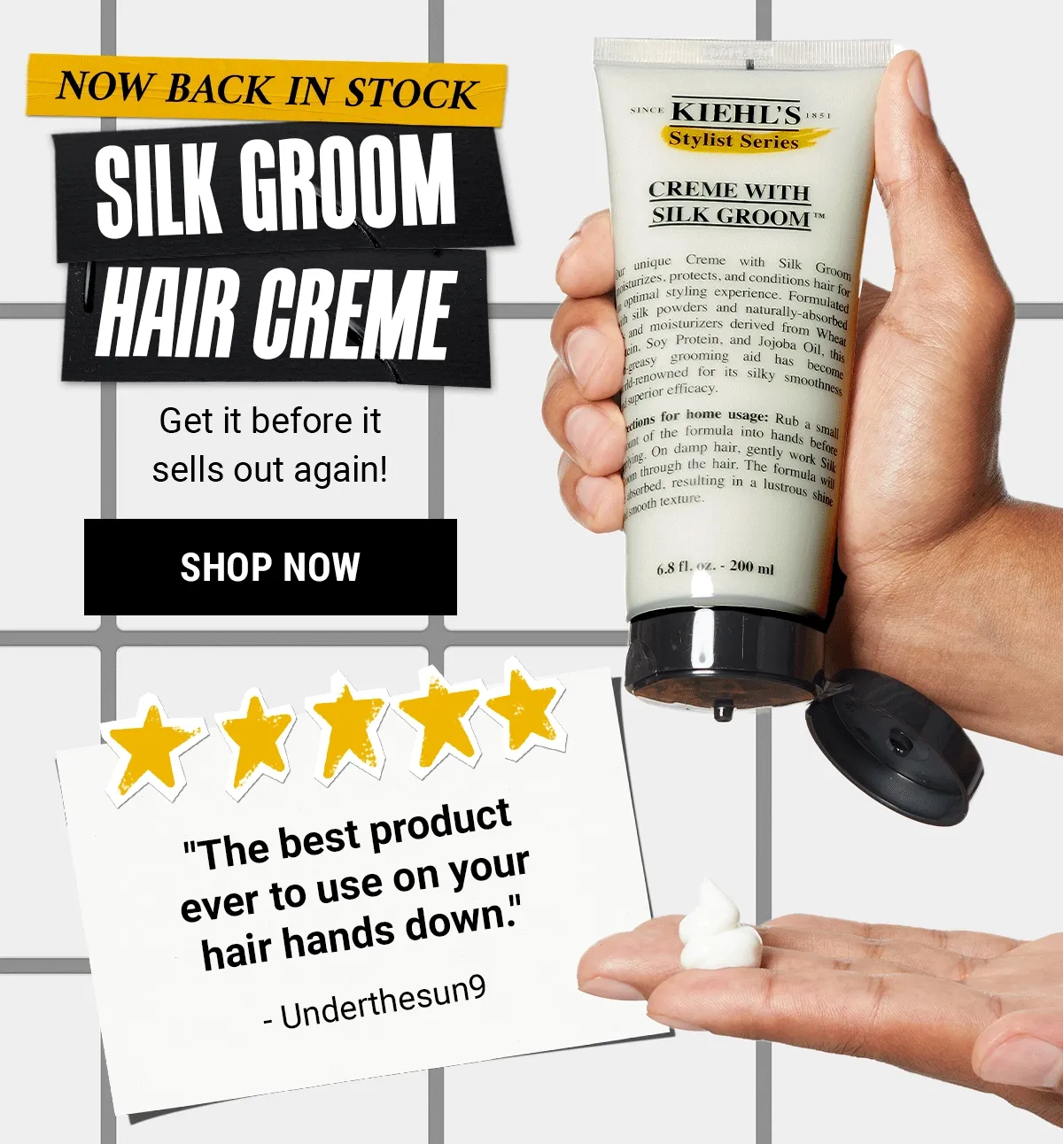 Now Back In Stock Silk Groom Hair Creme