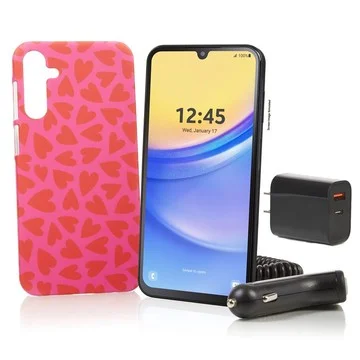 Tracfone 6.5" Samsung Galaxy A15 5G, 1500 Talk/Text/Data w/ Accessories