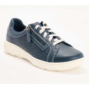 Clarks Collection Embossed Leather Sneaker - Caroline Rio
