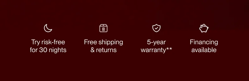 Try risk-free for 30 nights | Free shipping & returns | 5-year warranty