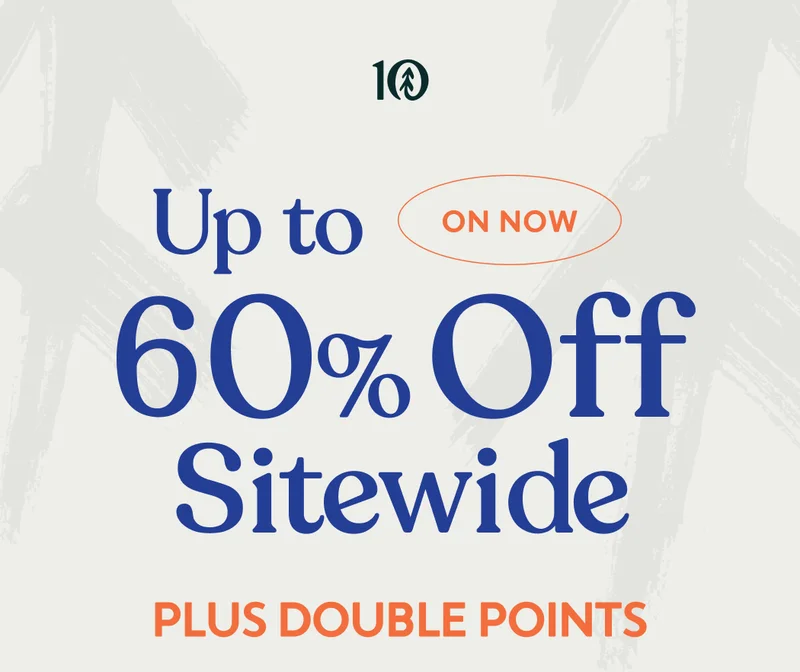 On Now. Up to 60% Off Sitewide - Plus Double Points
