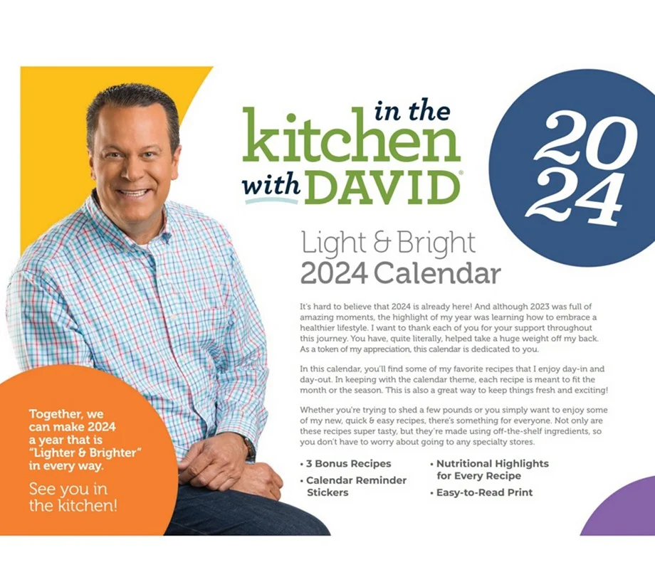 In the Kitchen with David Light & Bright 2024 Recipe Calendar