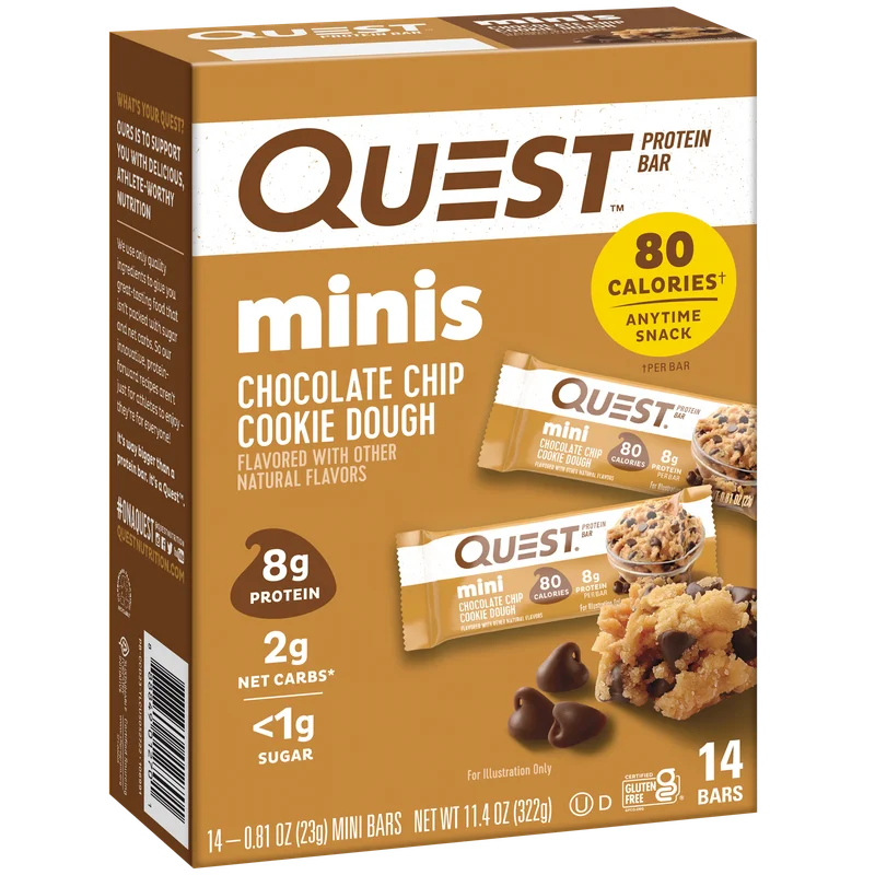 Image of Mini Chocolate Chip Cookie Dough Protein Bars