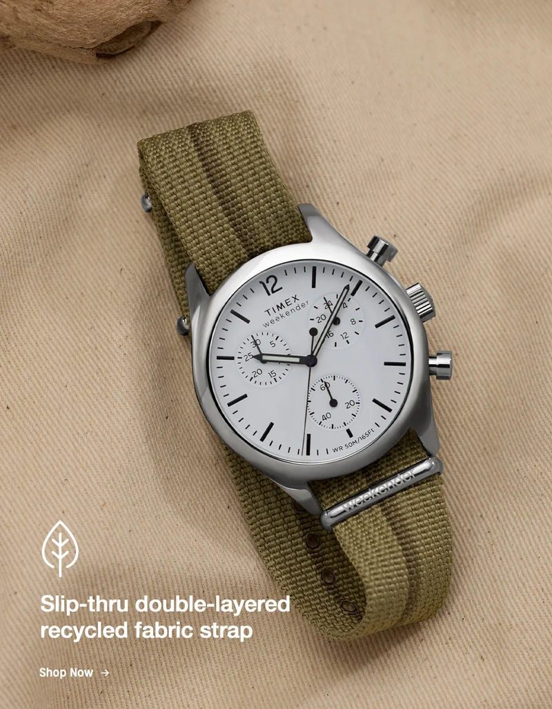 Slip-thru double-layered recycled fabric strap | Shop Now