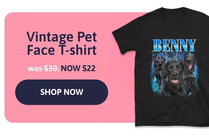 2) Vintage Pet Face T-shirt was $30 NOW $22
