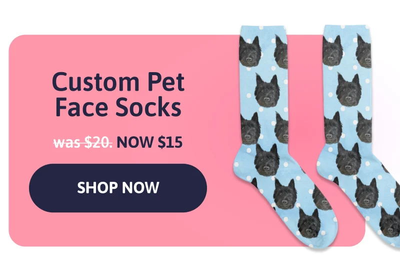 4) Custom Pet Face Socks was $20 NOW $15