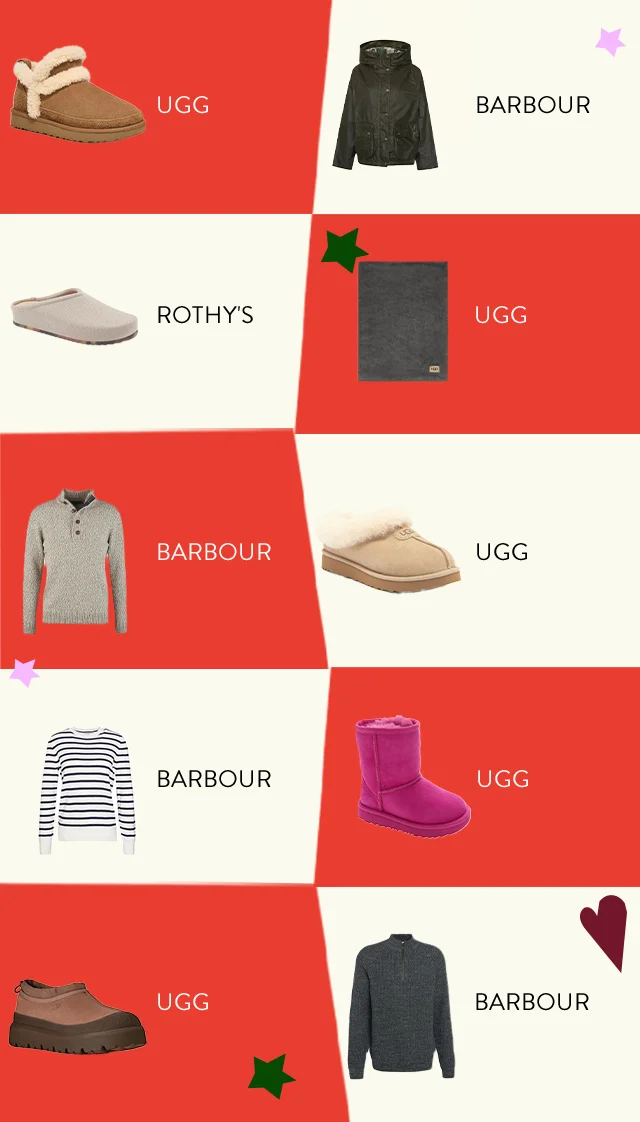 Sale styles from UGG, Barbour and Rothy's.