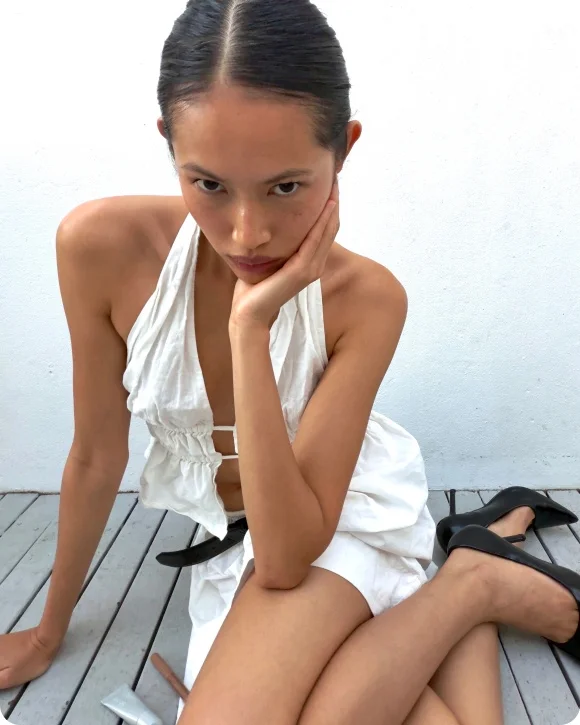 Ploy Rida wears peptide lip boost and peptide lip shape