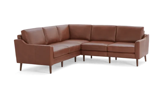Slope Nomad Leather 5-Seat Corner Sectional