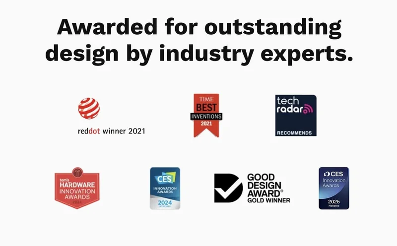 Awarded for outstanding design by industry experts.