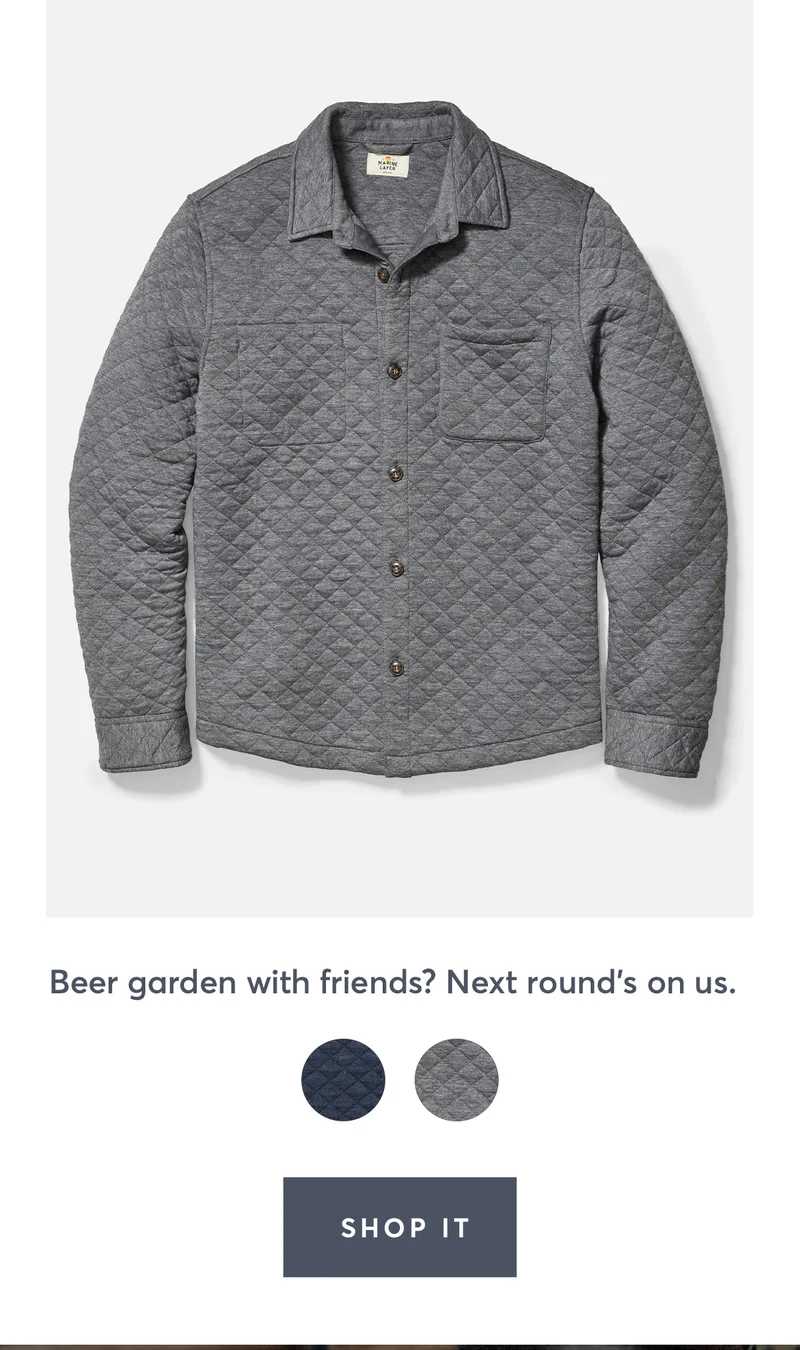 Beer garden with friends? Next round's on us.