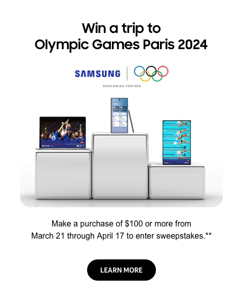 Win a trip to Olympic Games Paris 2024 - Make a purchase of $100 or more from March 21 through April 17 to enter sweepstakes.** - LEARN MORE