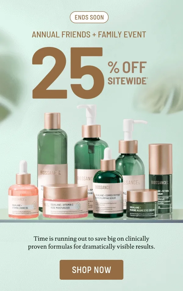 Ends Soon 25% Off Sitewide