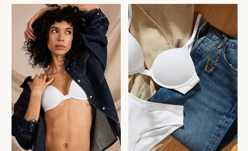 Supima Cotton - Lift Up Bra - White