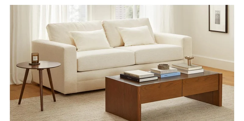 Coastal cool living room furniture.