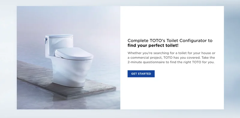TOTO's Toilet Configurator online tool