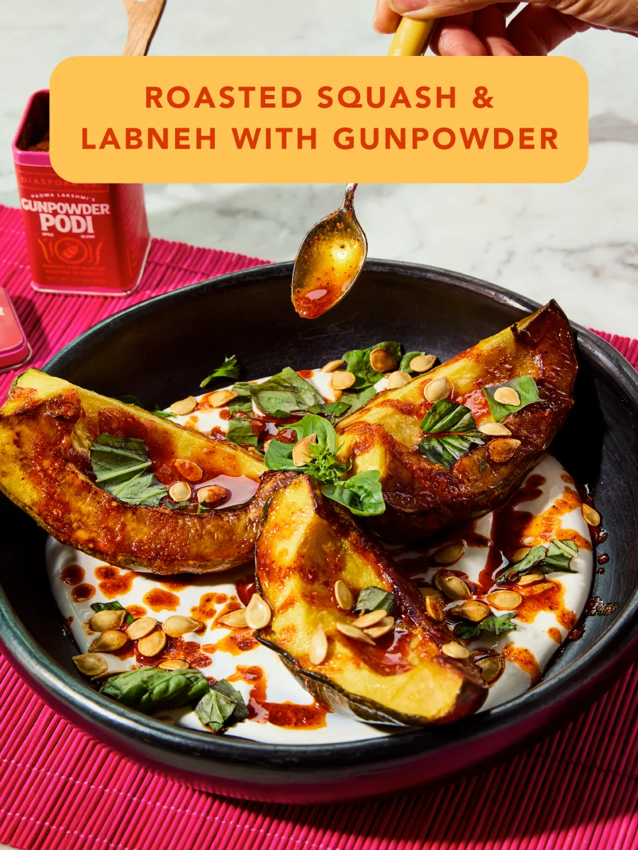 Roasted Squash with Labneh & Gunpowder