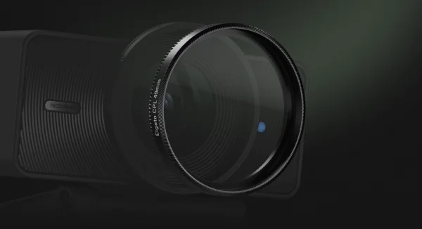 Close up photo of Facecam 4K CPL filter.