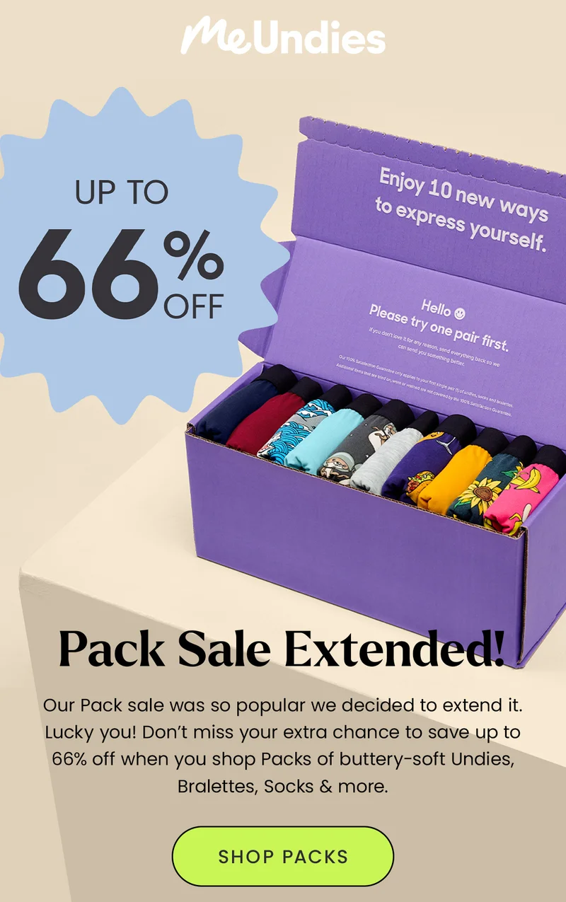 Packs Sale Extended!