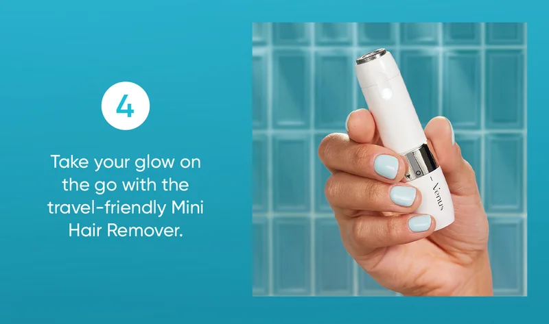 4. Take your glow on the go with the travel-friendly Mini Hair Remover.