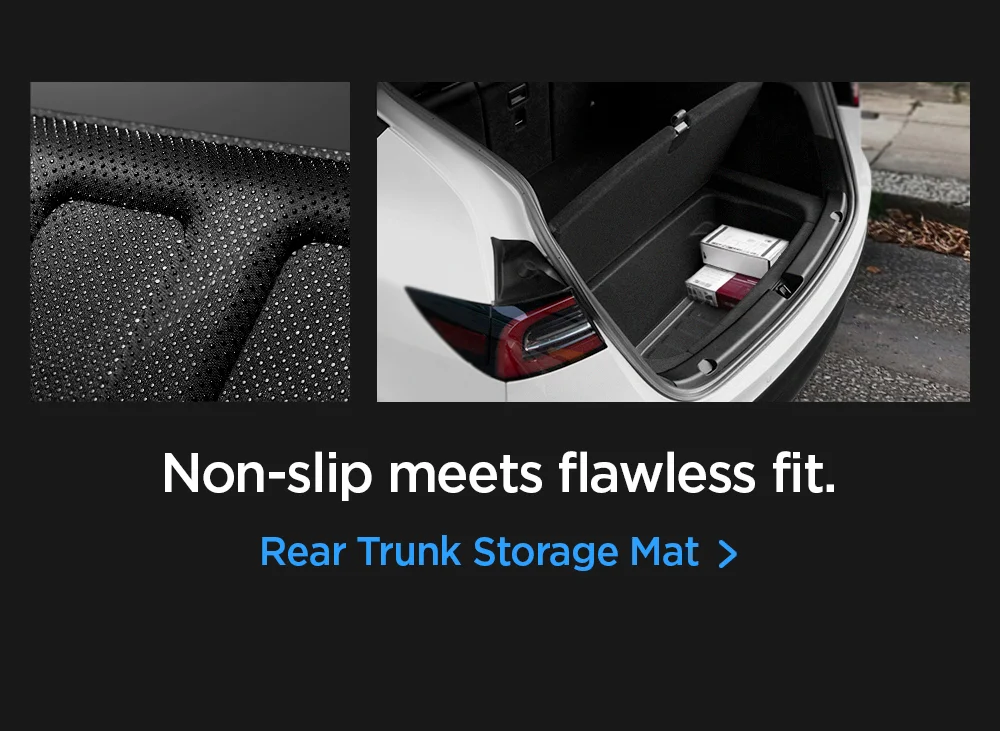 Non-slip meets flawless fit. Shop Tesla Rear Trunk Storage Mat