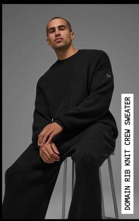 DOMAIN RIB KNIT CREW SWEATER
