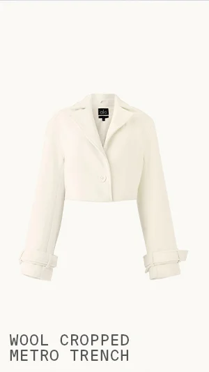 WOOL CROPPED METRO TRENCH