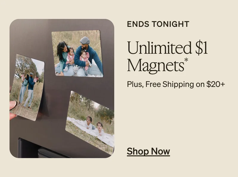 Unlimited Free Photo Book Pages, Up to 50% Off Everything, Unlimited $1 Magnets