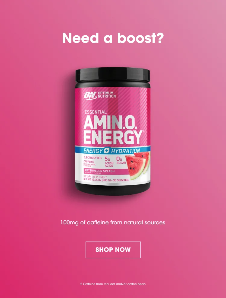 Need a boost? 100mg of caffeine from natural sources2 SHOP NOW 2. Caffeine from tea leaf and/or coffee bean