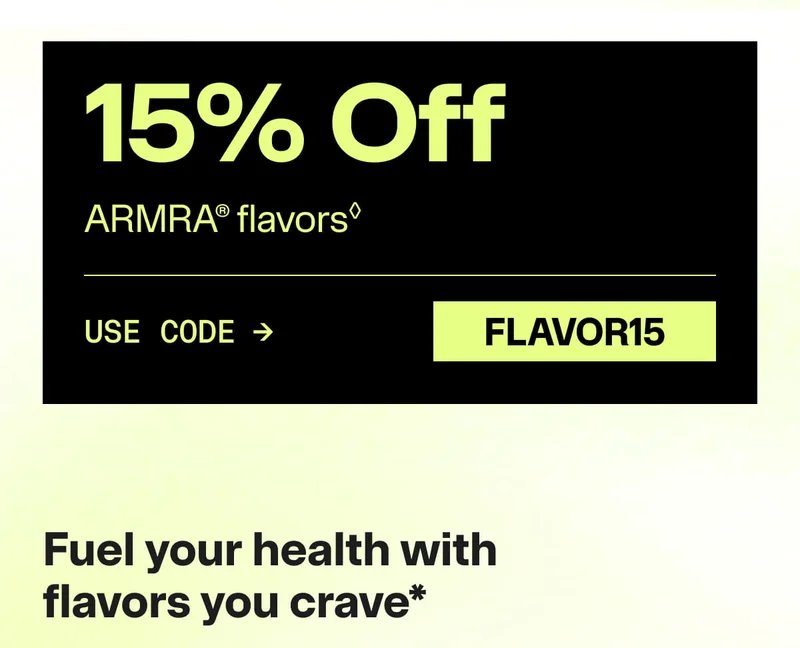 15% off ARMRA flavors