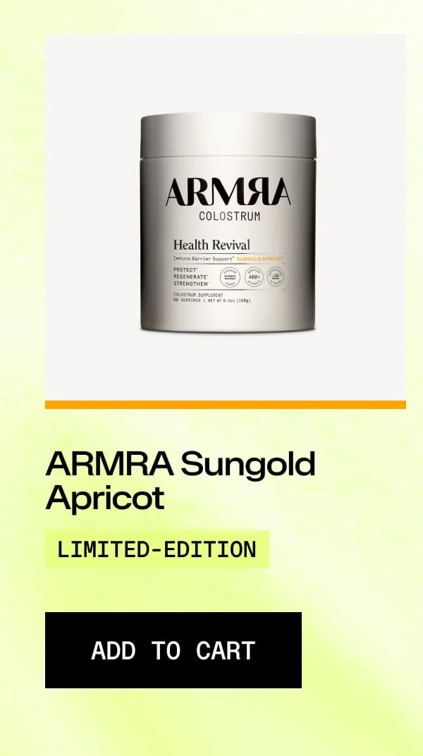 ARMRA Sungold Apricot limited-edition jar.